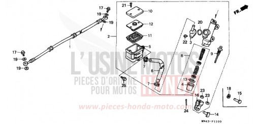 REAR BRAKE MASTER CYLINDER CBR600FK de 1989